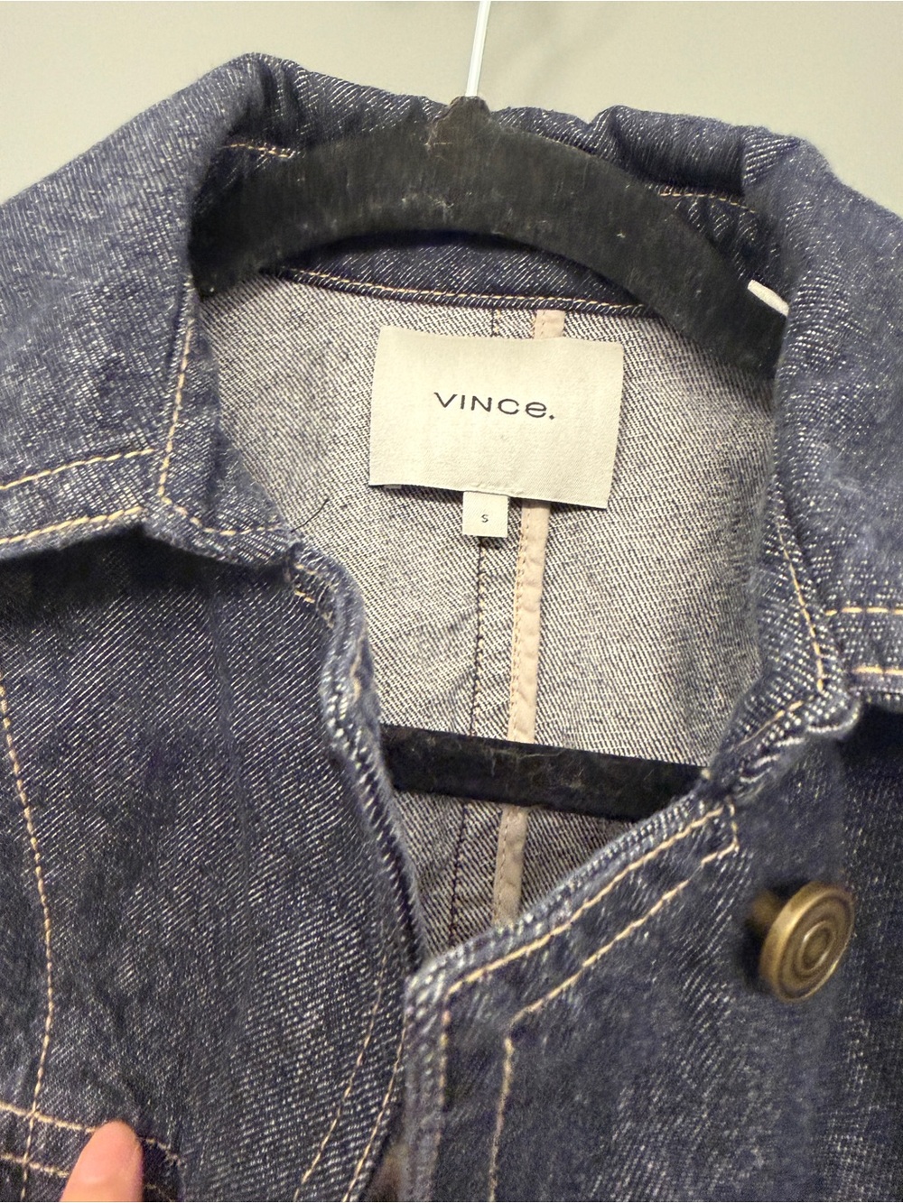 Vince Denim Work Jacket - Dark Indigo - size s - Picture 9 of 15